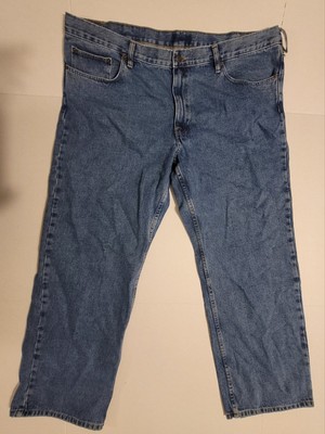 Full Blue Mens Jeans 44X32 Medium Wash Straight Leg Cotton