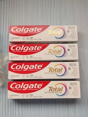 Colgate Total Active Prevention Fluoride Toothpaste Mint 4 Pack 5.1 oz