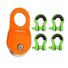 4pcs 34 D Ring Shackle B.s 57000lbs 10 Ton Winch Snatch Block Towing Pulley