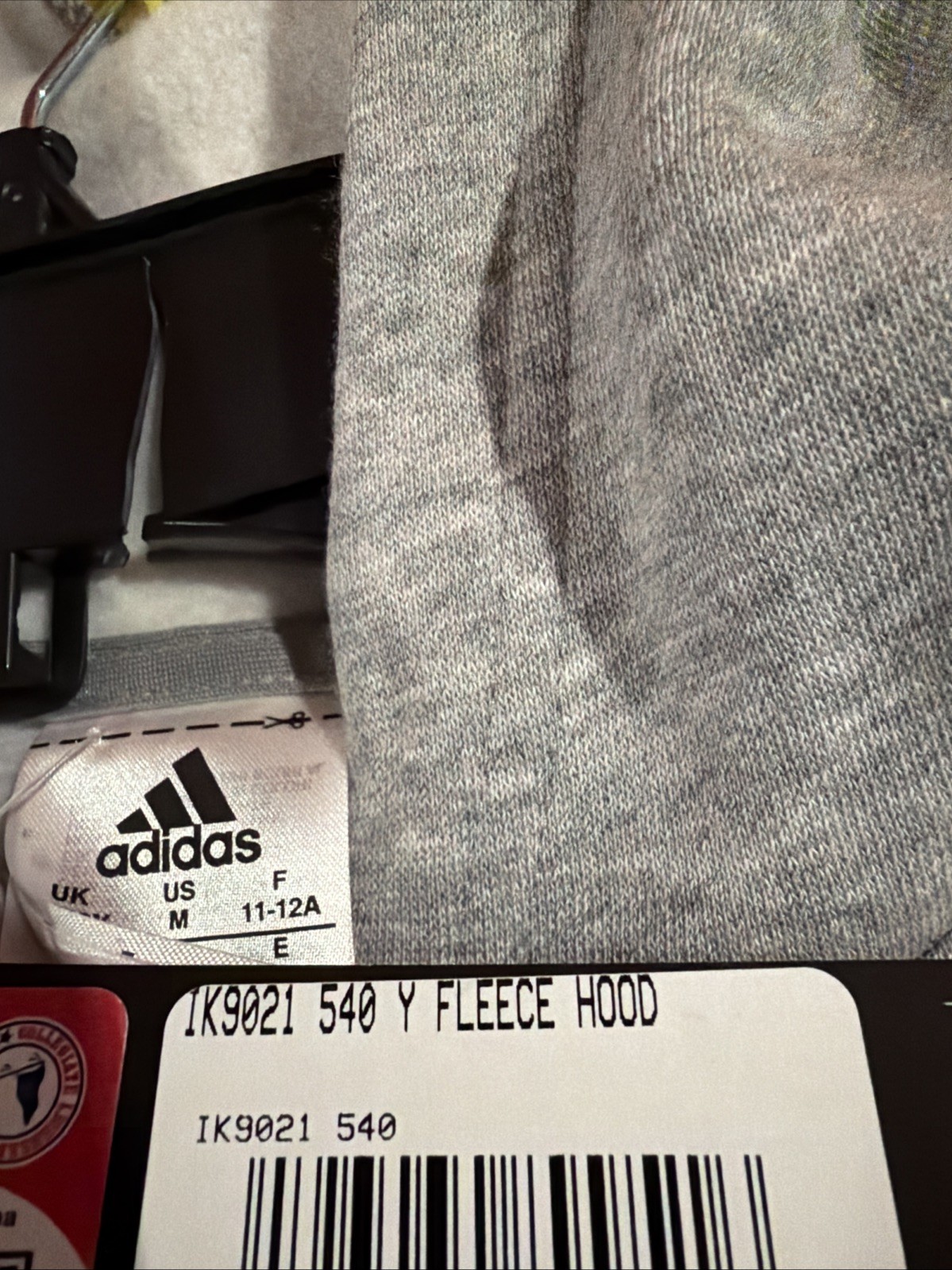 ADIDAS INDIANA HOOSIERS YOUTH GREY OVERSPRAY LONG SLEEVE HOODIE IK9021 Sz M NWT thumbnail 4