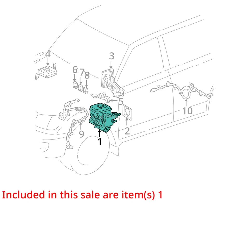 Conjunto de actuador y bomba de pieza de freno antibloqueo para 00 LEXUS LX470 632081 Foto 3 de 4