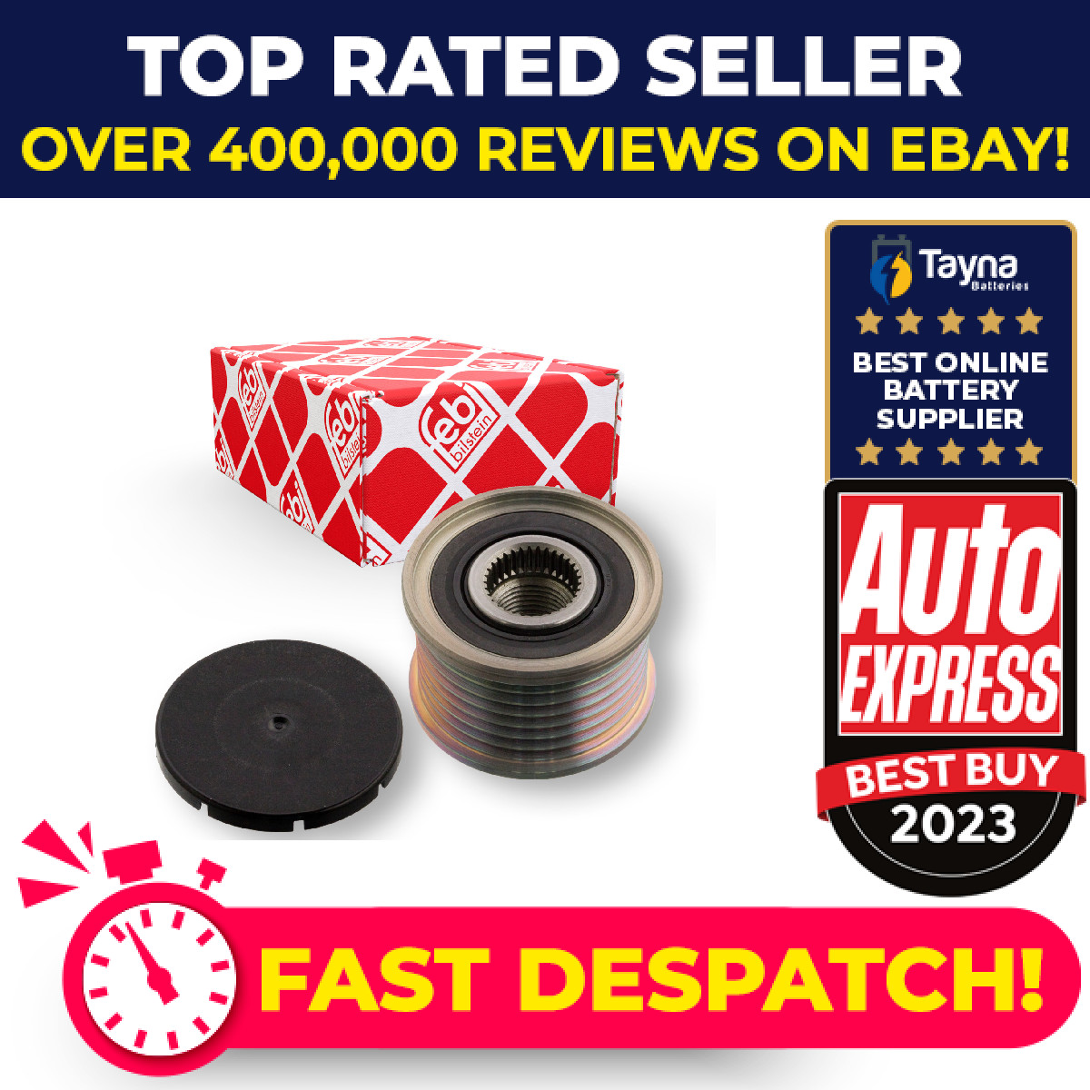 Overrunning Alternator Pulley fits FIAT Clutch 6000616550 6000616550SK Febi New