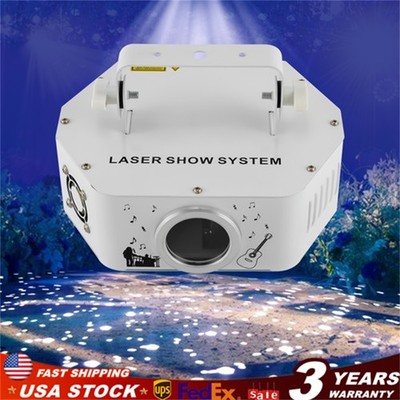 White Laser Show Lighting 4 Modes Stage Light 7500K Laser Projector Disco DJ KTV
