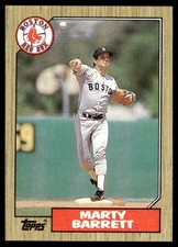1987 Topps Marty Barrett Boston Red Sox #39