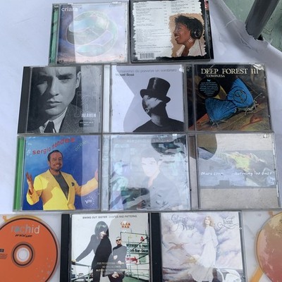 17 Lot Wholesale Random Assorted Audio CDs - most with cases