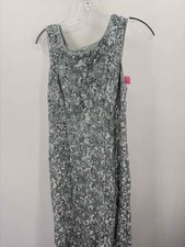 Pre-Owned Alex Evening Blue Size 6 Sequin Evening Maxi Sleeveless Dress