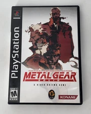 Metal Gear Solid Tactical Espionage Action Sony PlayStation 1 Long Case- 2 Discs