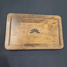 Gail Craft Woodenware Deluxe Folding Server 15x9.5" Charcuterie Cheese Tray MCM