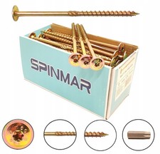 50x 8x200mm Wood Screws Decking Screws Posidrive Tx40 + Bit Yellow Zinc