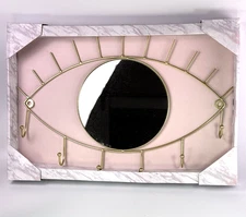 Enchante Accessories Jewerly Holder with Mirror in the Shape of Eye with Lashes