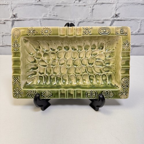 MCM Atomic Design Thumbprint Ceramic Vintage ASHTRAY Stamped Japan