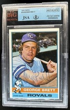 1976 Topps George Brett Auto #19 Royals BVG Authentic