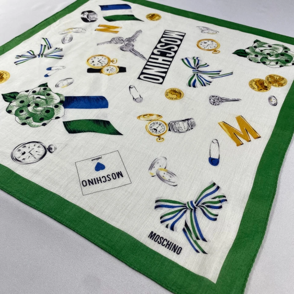 Pañuelo Moschino vintage pañuelo pañuelo pañuelo cuadrado de bolsillo Foto 2 de 4