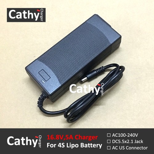 US 16.8V 5A LiMn2O4 Li-ion 4S Lipo Battery Smart Charger With 5.5*2.1mm DC plug - Picture 5 of 6