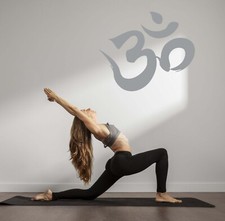 Om Symbol Decal - Yoga Studio Decor - Motivational Yoga Decor - Yoga Art n014