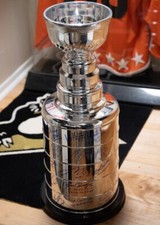 Autographed 2' Replica Stanley Cup W/ 37 Signatures Orr, Howe, Lemieux, Roy