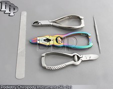 Podiatry Chiropody Instruments 5 Pc Set Nail Nippers Clippers Nail Files,BTS-98