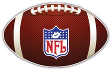 NFL Logo Ball Car Bumper Sticker Decal - 3'',5'',6''or 8''