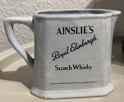 RARITÄT: AINSLIE´S Royal Edinburgh Scotch Whisky Krug hellblau - absolut selten!