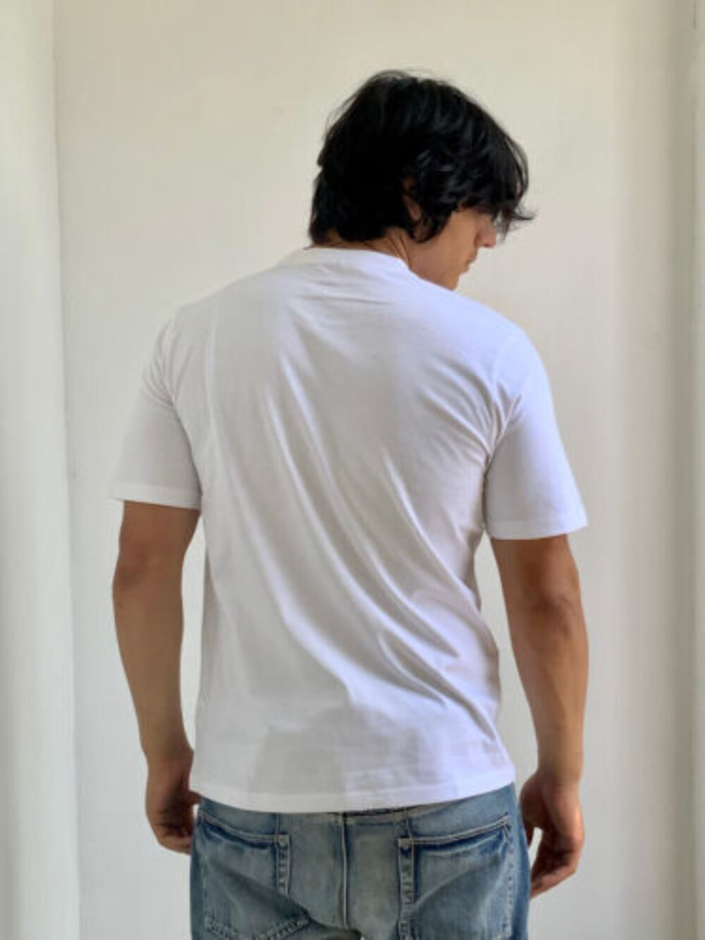 T shirt uomo Fila bianca multicolore manica corta nuova con etichetta