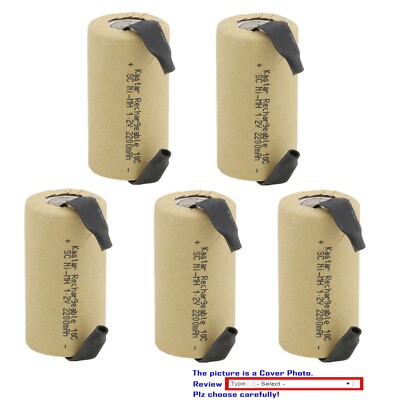 Kastar Nickel Metal Hydride Ni-MH Rechargeable Paper Wrapped Sub C Cell W/ Tabs