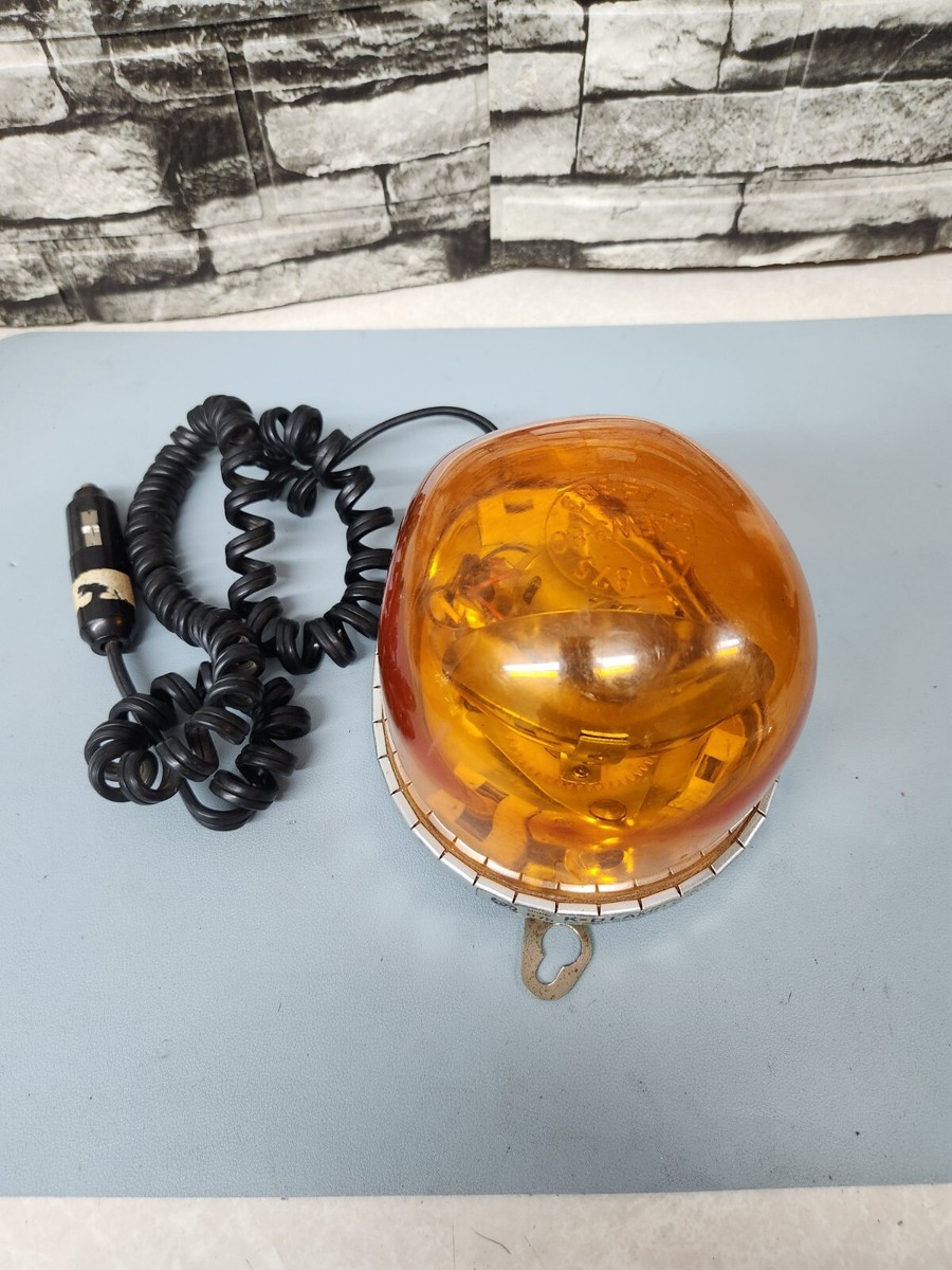 Blurred City Lights Orange 廃盤 Vintage #875 K-D/KD Lamp. WORKS! Siren-Style/Revolving Emergency