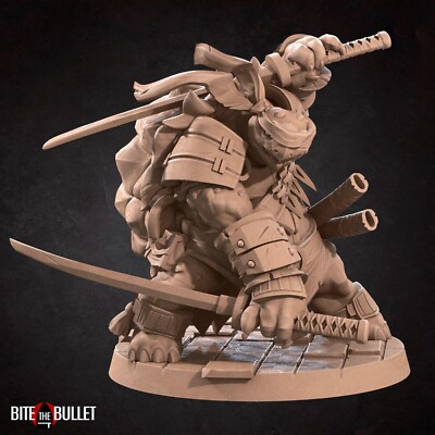 Bite the Bullet Fantasy Miniatur Figur: Schildkröte Ninja Krieger