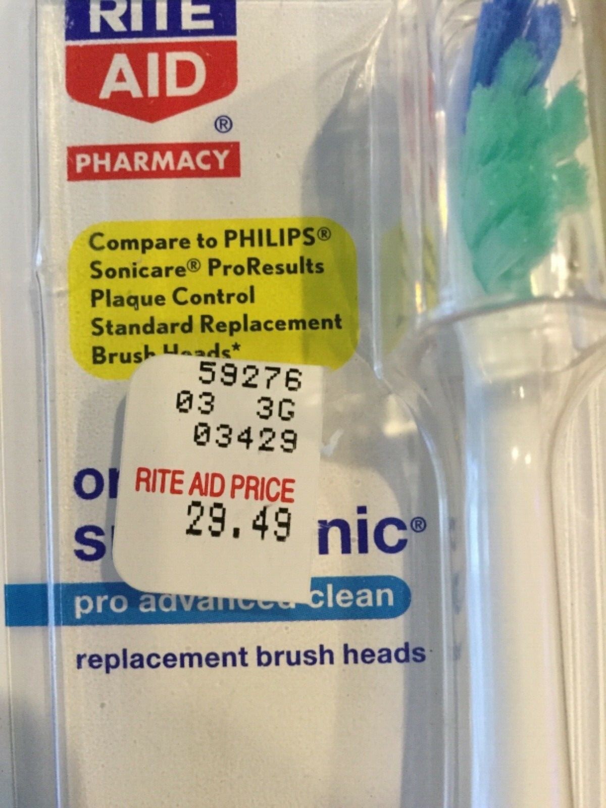 Oral Care Smilesonic Pro Advanced Clean Brush Heads fits Sonicare FAST