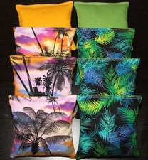 TROPICAL Island Paradise Cornhole Bean Bags ACA Regulation Margaritaville Sunset