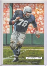 1996 Lou Creekmur Goal Line Art Postcard Unsigned