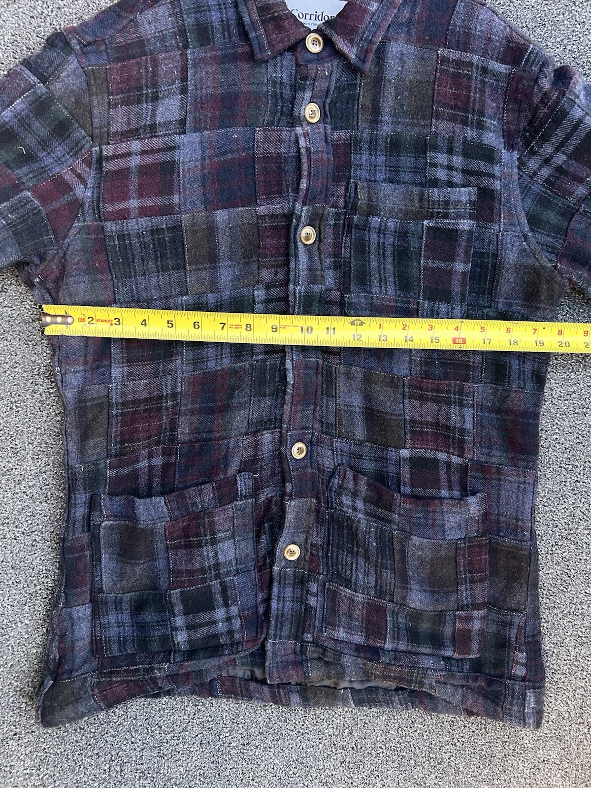 Corridor Patchwork Flannel Jacket XS - image 2