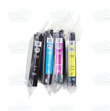 4pk Genuine Epson 702 Black  Color Ink Cartridge WF-3720 WF-3730 NOT Initial 