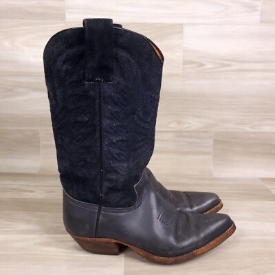 Sendra Cowboy Boots Western Womens Sz US 6 EU 36.5   2 Tone Blue Leather Suede