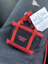 Trader Joe's Micro Tote Bag With Red Grocery Bag Limited Edition