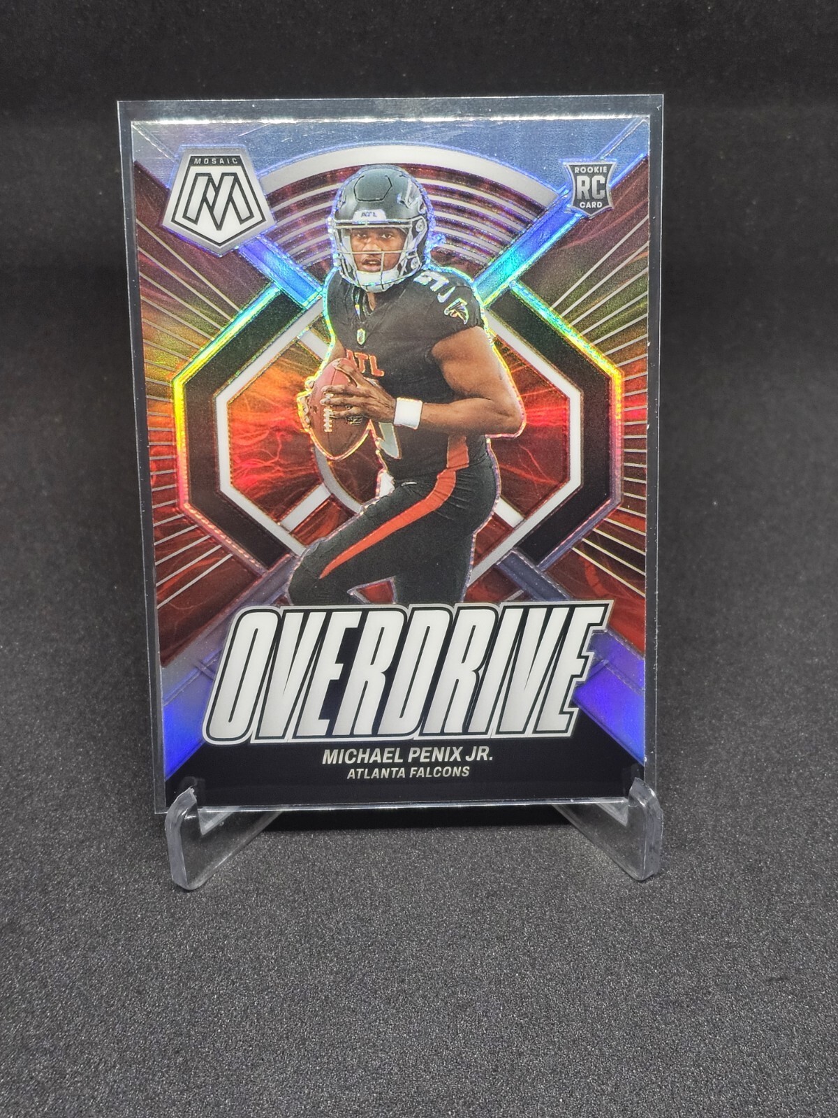 2024 Panini Mosaic Michael Penix Jr #4 Overdrive Silver Prizm RC