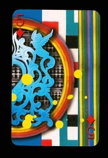 Transformation playing card Christian Lacroix 5 of Diamonds Q70b