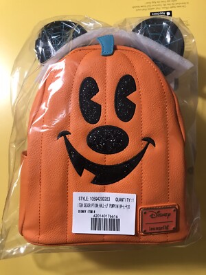 loungefly disney pumpkin backpack