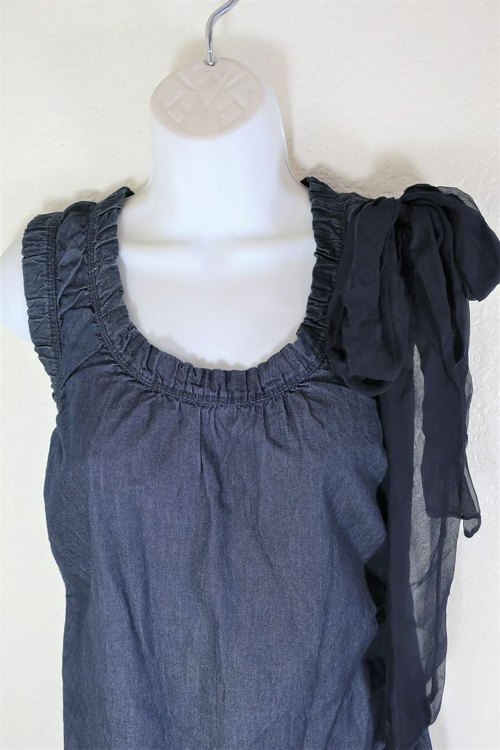 MIU MIU Blue Cotton Denim Dress S- M 40 4 5 6 | eBay