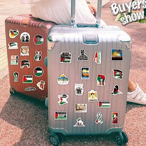 50Pcs Free Palestine Sticker PVC Vinyl Decal Sticker Waterproof Skateboard Decor - Picture 8 of 9