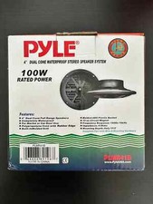 Pyle PLMR41B 4" Dual Cone Waterproof Boat Stereo Speaker System Black