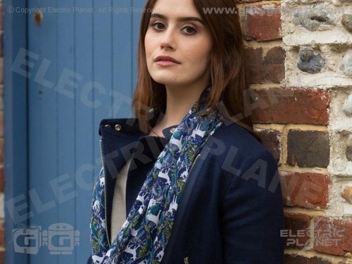 Reindeer Print Scarf, Peony Accessories, Soft Recycled Polyester, Navy or Grey - Picture 3 of 3