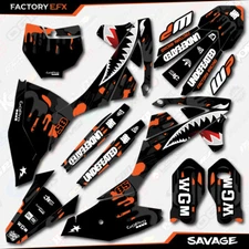 Black & Orange Savage Camo Racing Graphics Kit fits KTM 18-24 Sx85 Sx 85 Decal
