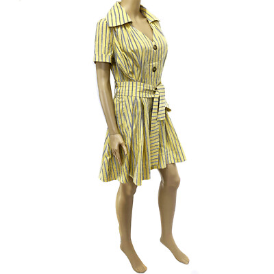 VIVIENNE WESTWOOD Anglomania Vintage Yellow Striped Belted Dress | eBay VIVIENNE WESTWOOD Anglomania Vintage Yellow Striped Belted Dress | eBay