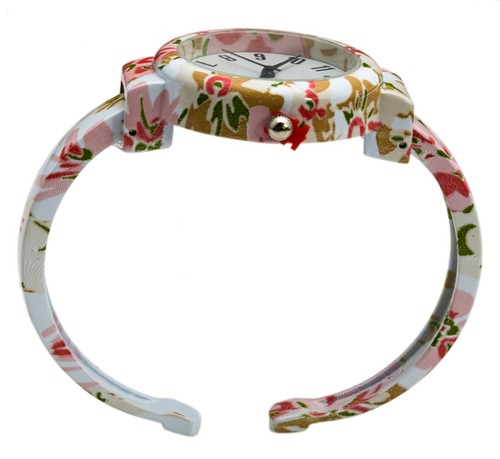 Blekon Collections Analog Quartz Womens 32mm Case Floral Design Cuff Bange Watch - 第 33/60 張圖片