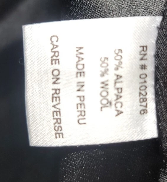 *Novica Women's Long Alpaca Coat Black Size XL Rk12 - Image 4 of 4