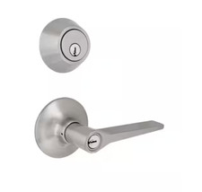 Freedom Satin Nickel Single Cylinder Combo Pack KEYED ENTRY LEVER DEFIANT LOCK