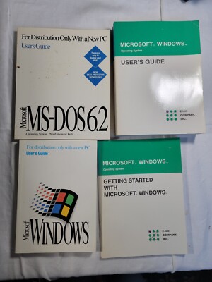 Microsoft Windows & MS-DOS 6.2 For Workgroups Benutzerhandbuch Vintage Handbuch.
