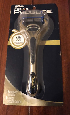 Gillette Fusion Proglide New Old Stock Black/Gold Razor & 1 Cartridge