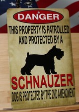 Property is Protected by Schnauzer Aluminum Sign 8x12 in