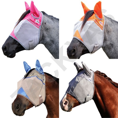 Masque Anti-mouches Cashel Crusader Pour Cheval Warmblood - Protection Solaire, Couvre Oreilles Et Nez
